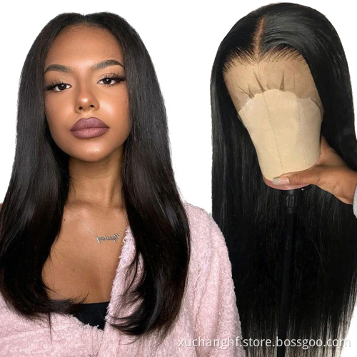 Hot Selling 4x4 13x4 wigs human hair lace front 10a Grade Pre Plucked Bleached Knots lace front wigs